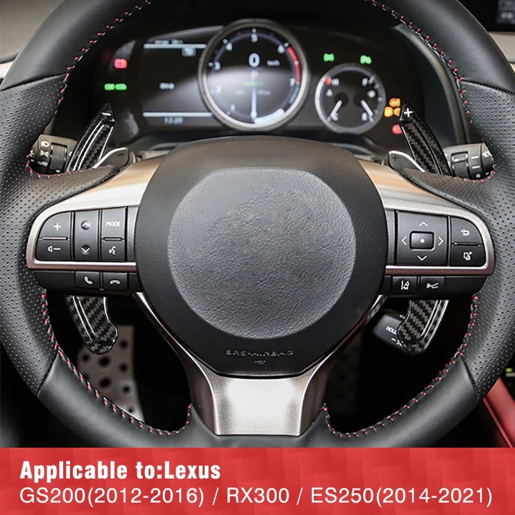 Extensión de palanca de cambios de volante de fibra de carbono para Lexus GS200 RX300 ES250 Foto 2 de 4