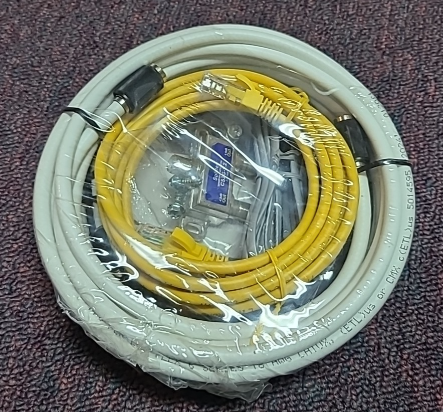 PPC Phone Kit Coax/CAT 5E/Phone Jumper 2-Way Splitter 606212-PPC (New ...