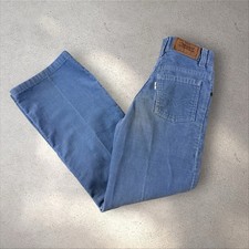 Vintage 70s/80s Little Levi  s Baby Blue Corduroy Pants Slim Kids 8 19x22.5 