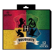 Hogwarts 12 Days of Socks Magical Wizarding Socks, 4 Pairs Crew, 8 Pair Low Cut