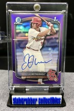 JJ WETHERHOLT 2025 1st Bowman Chrome Prospect PURPLE Refractor AUTO /250