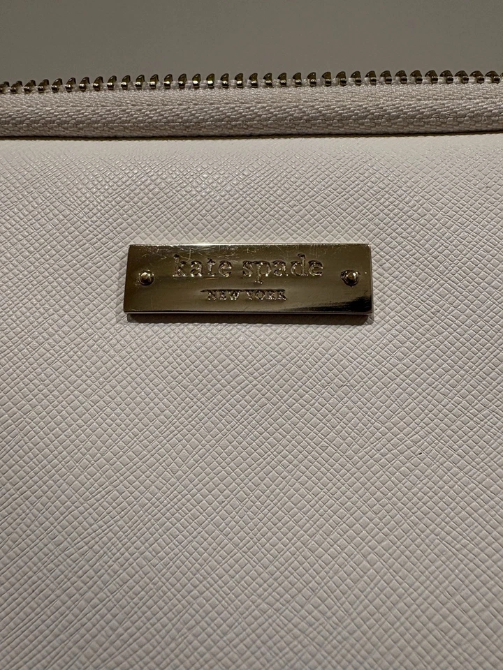 Kate Spade Laptop Case Black & White Padded  Zip Computer Sleeve - Image 3 of 4