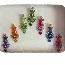 Indian Bollywood Bindi Body Jewel Self Adhesive, Crystal Forehead, Face Jewels