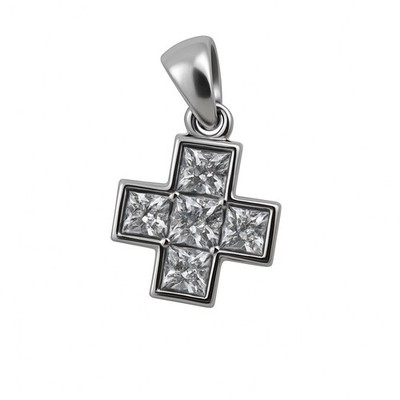Anhänger  Diamond Cross Essence    960 Argentium Silber