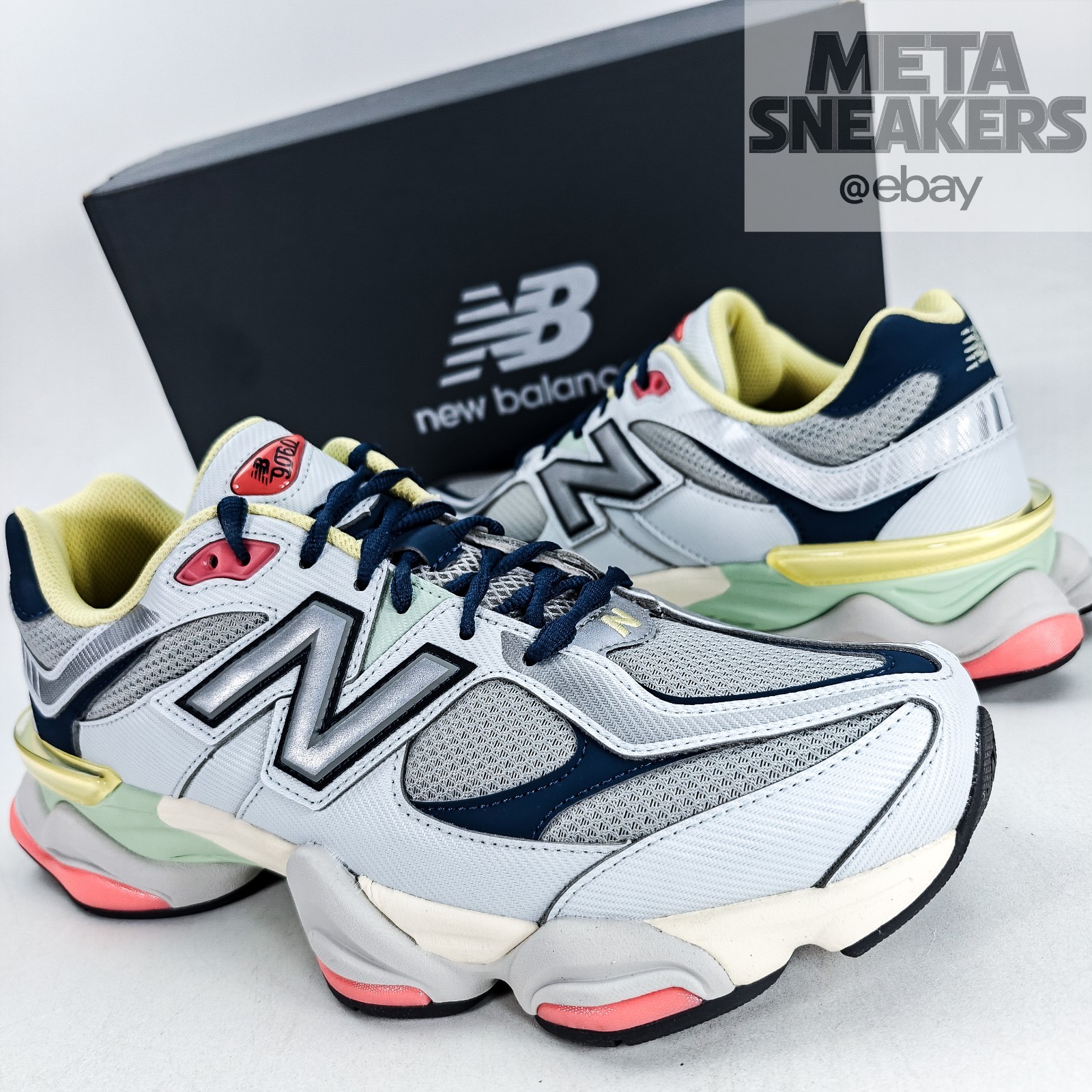 New Balance 9060 US 12 Men's Blue/Grey/Yellow/Pink Easter Pack NB - U9060TMB NIB