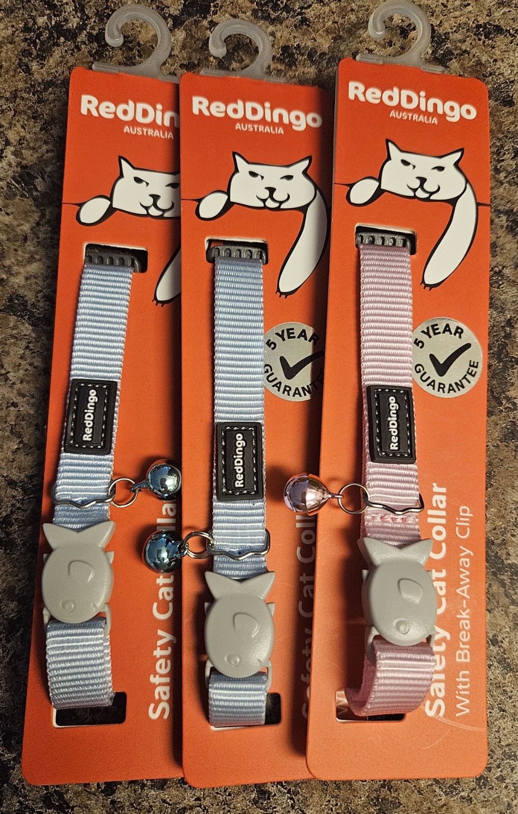 3pk Adjustable Cat Collars With Safety Bell - Breakaway Design