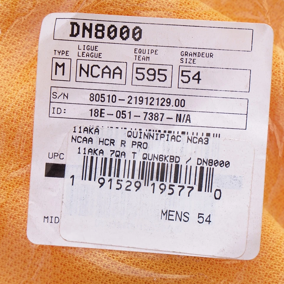 Camiseta deportiva de hockey dorada Quinnipiac Bobcats NCAA Adidas para hombre auténtica peso del juego Foto 4 de 4