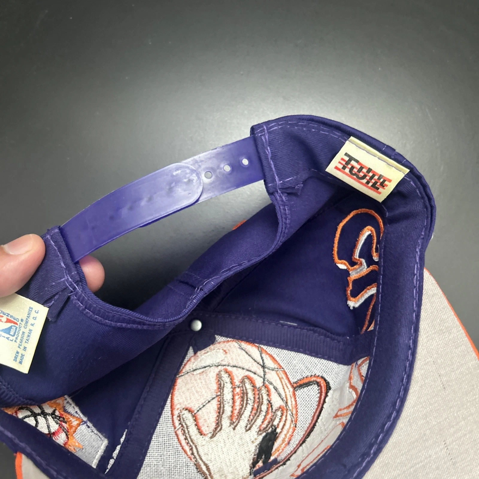 VTG 90s Phoenix Suns Drew Pearson Slam Dunk Twill NBA Graffiti Snapback Hat NWT - product detail image 11