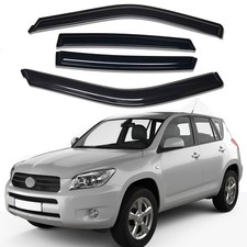 Tape-on Smoke Window Visors Sun Rain Guards Vent Shade For 2006-2012 Toyota Rav4 Tape-on Smoke Window Visors Sun Rain Guards Vent Shade For 2006-2012 Toyota Rav4