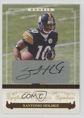 2006 Donruss Classics Significant Signatures Gold /100 Santonio Holmes Auto r9d