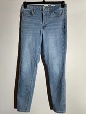 True Craft Regular Blue Denim Light Wash High-Rise Skinny Stretch Jeans Size 10