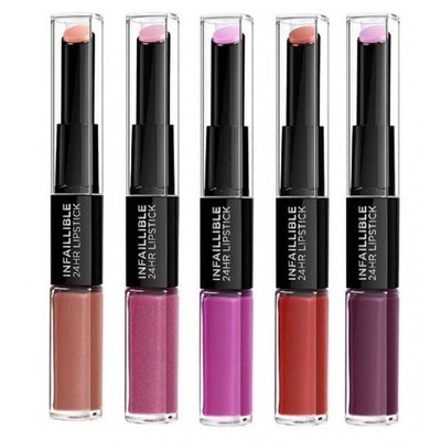 L'Oreal Infallible 24 Hour 2 Step Duo Lippenstifte -Wählen Sie Ihre Farbe