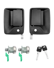 Exterior Door Handle w/ Lock Cylinders & Keys Fit 99-16 Ford F250 F350 F450 F550