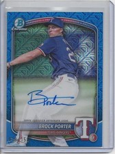 2025 Bowman Chrome Mega Box BMA-BP Brock Porter Blue Mojo Refractor Auto /150