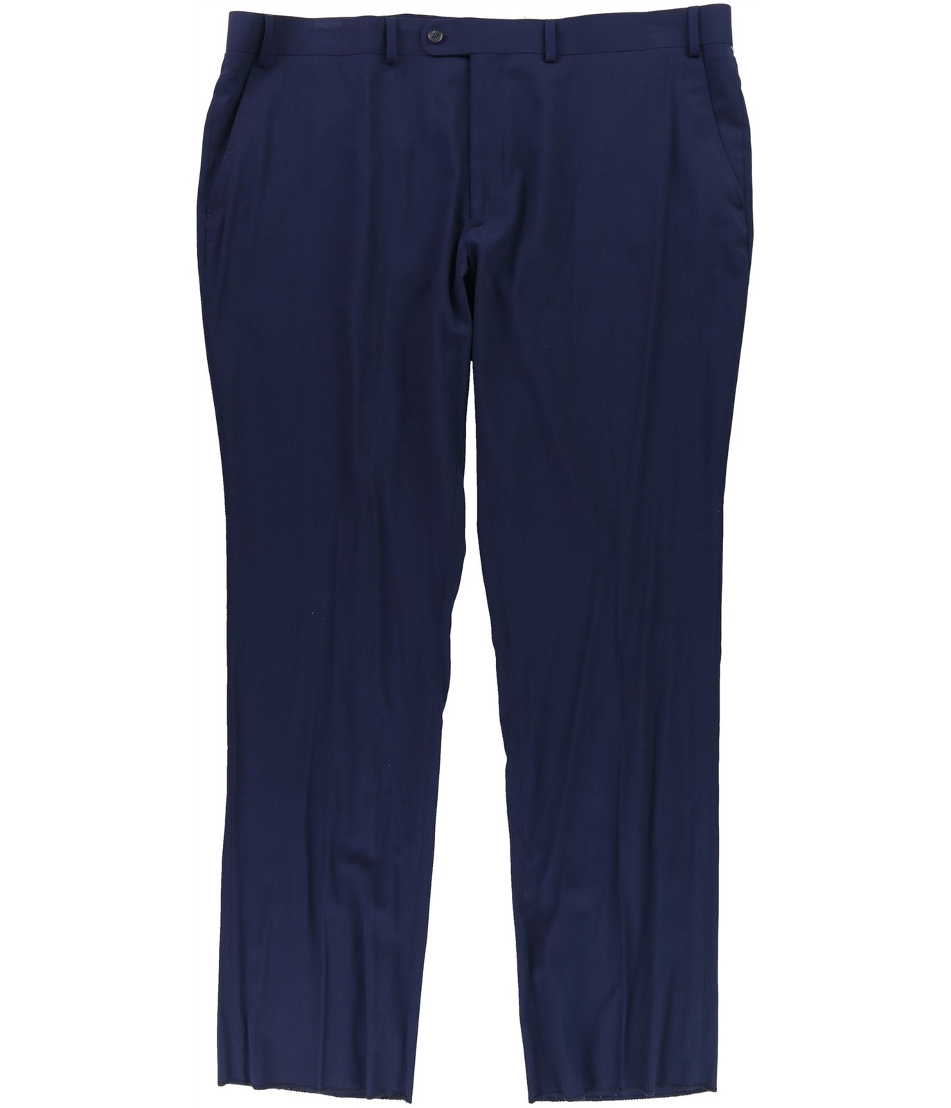 Мужские брюки-слаксы Perry Ellis из однотонной саржи, синие, 43 Вт x 35 Л