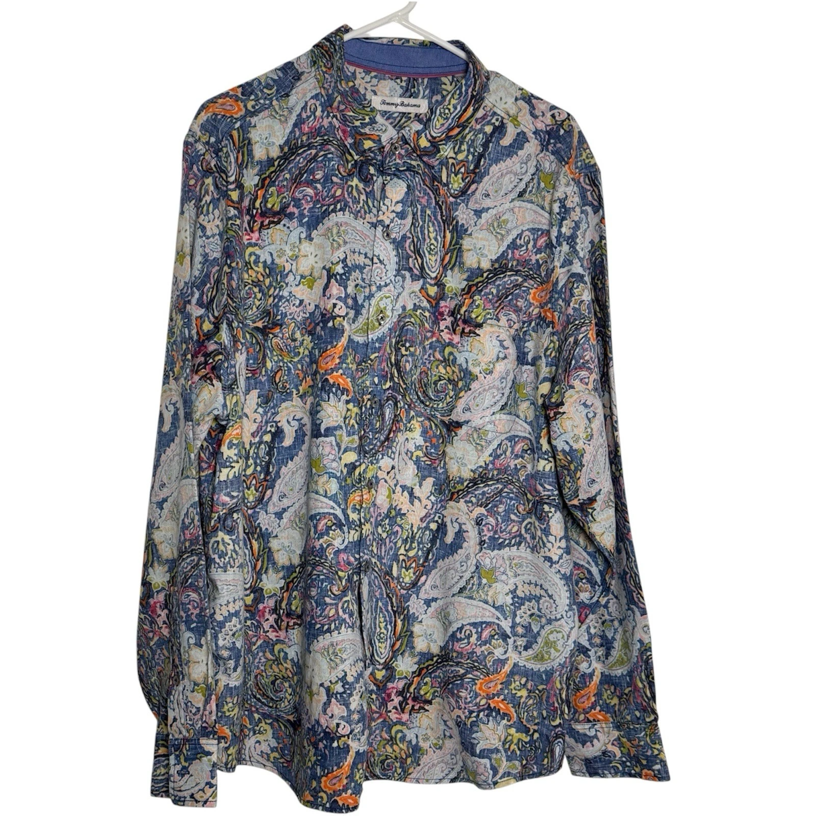 TOMMY BAHAMA Men's Paisley Promenade Paisley-Print Shirt Sz XL