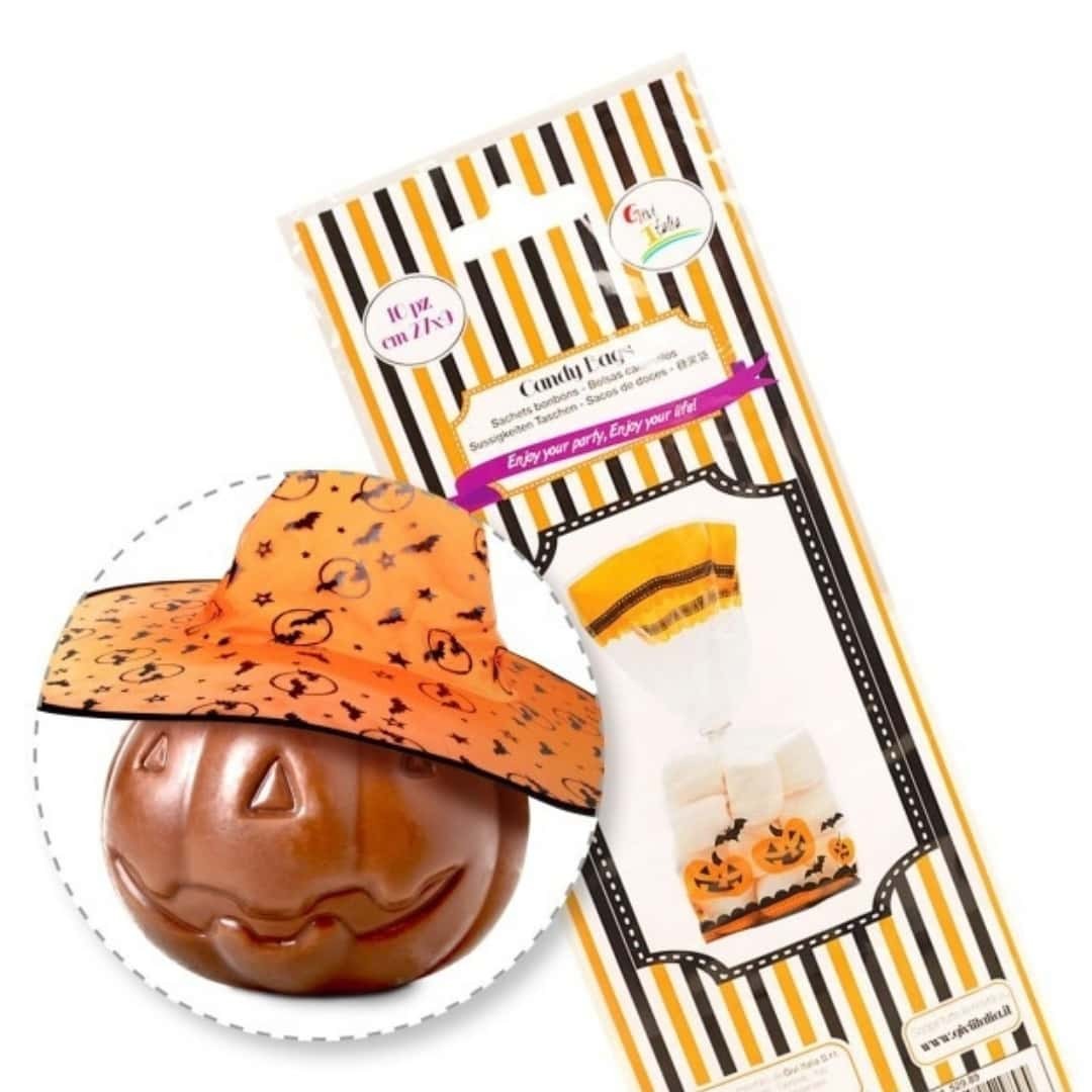 Bolsas De Caramelos Halloween 27x9 Cm 10Pzs GIVI - Bolsitas De Dulces