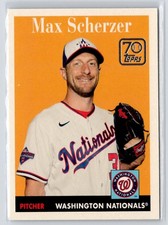 2021 Topps 70 Years of Topps Baseball #70YT-8 Max Scherzer Washington Nationals