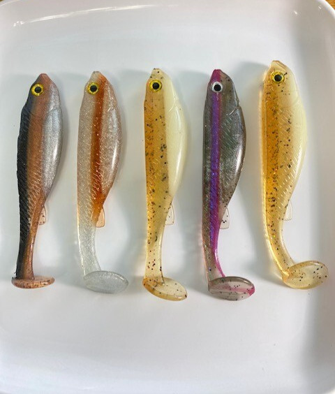 6" Soft Plastic Swimbaits Fishing Lures Pack of 5 - Image 2