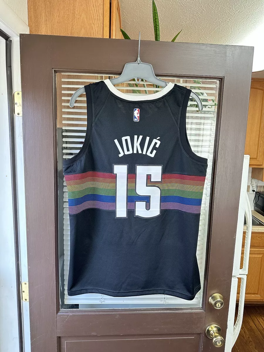 Men's Denver Nuggets #15 Nikola Jokic Red 2021 City Edition NBA