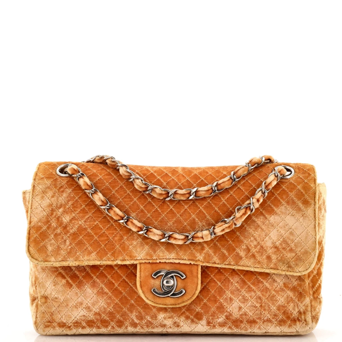 CHANEL Pre-Owned Medium Velvet Double Flap Shoulder Bag - Farfetch