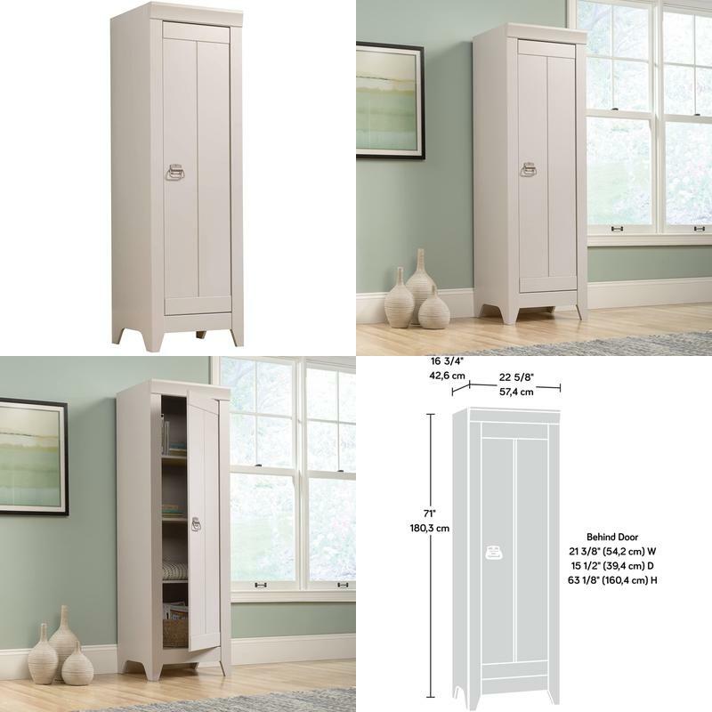 Sauder Adept Storage Narrow Storage Cabinet Cobblestone Finish For Sale Online