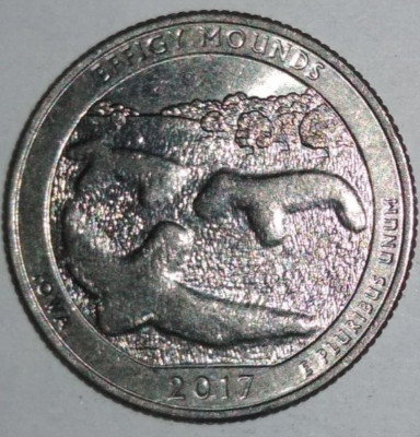 Any 5 FOR $5 + FREE SHIPPING - 2017 P - Effigy Mounds Iowa ATB Quarter
