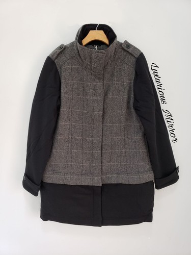 Prana Damen Fischgrät Wollmischung Caprise Thermo wandelbare Jacke Gravel - Bild 2 von 9
