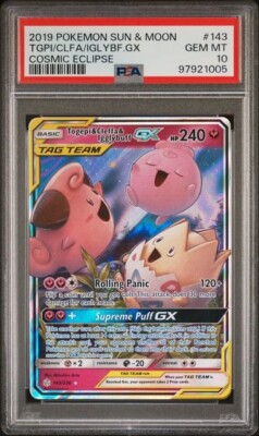 ポケモンカードゲーム Togepi & Cleffa & Igglybuff GX SR PSA10 PSA 10 Togepi Cleffa Igglybuff GX 186/173 SR Alt Art 2019