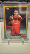 2022 Topps Chrome Formula 1 F1 Charles Leclerc Gold Wave 46/50 #25  Portrait