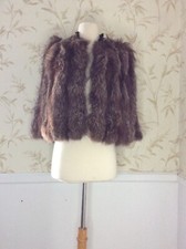 1940s VINTAGE ELEGANT Frosted CRYSTAL FOX FUR CAPE Jacket