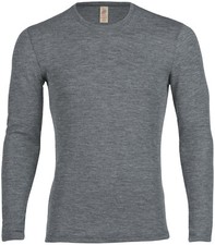 Engel-Natur Herren Shirt langarm Funktionskleidung 100% Schurwolle Bio IVN GOTS