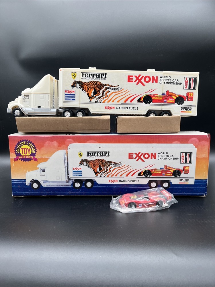 Vintage 1995 Exxon Ferrari Toy Race Car Carrier Collector's Edition 4th Series