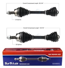 SurTrack Pair Set of 2 Front AAR CV Axle Shafts For Fiat 500 2014-2017