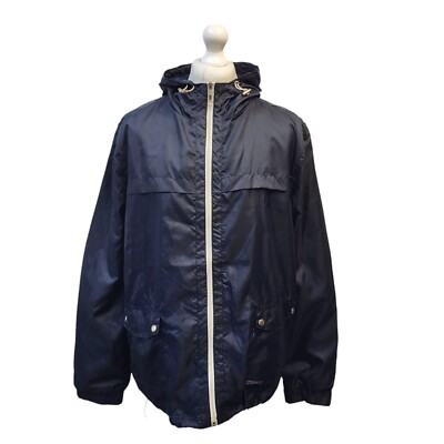 Lee Cooper Navy Blue Windbreaker Hooded Jacket UK Men's Size 3XL J674