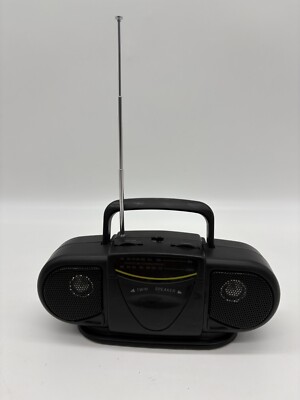 Vintage 7  Mini Baby Boom Box AM/FM Portable Radio Twin Speaker Boombox WORKS