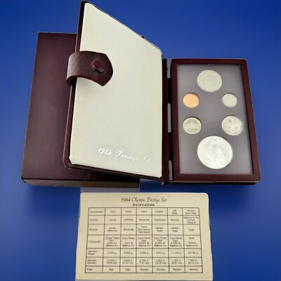 1984 Olympic Prestige 6pc Coin Set Original Box and COA | eBay