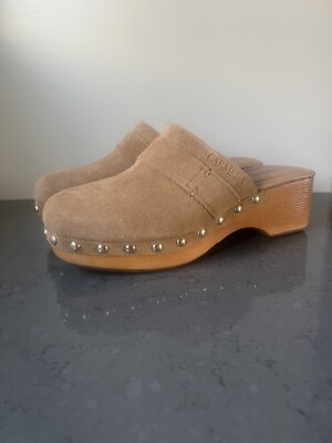 Carmela Suede Clogs Shoes Sz 37