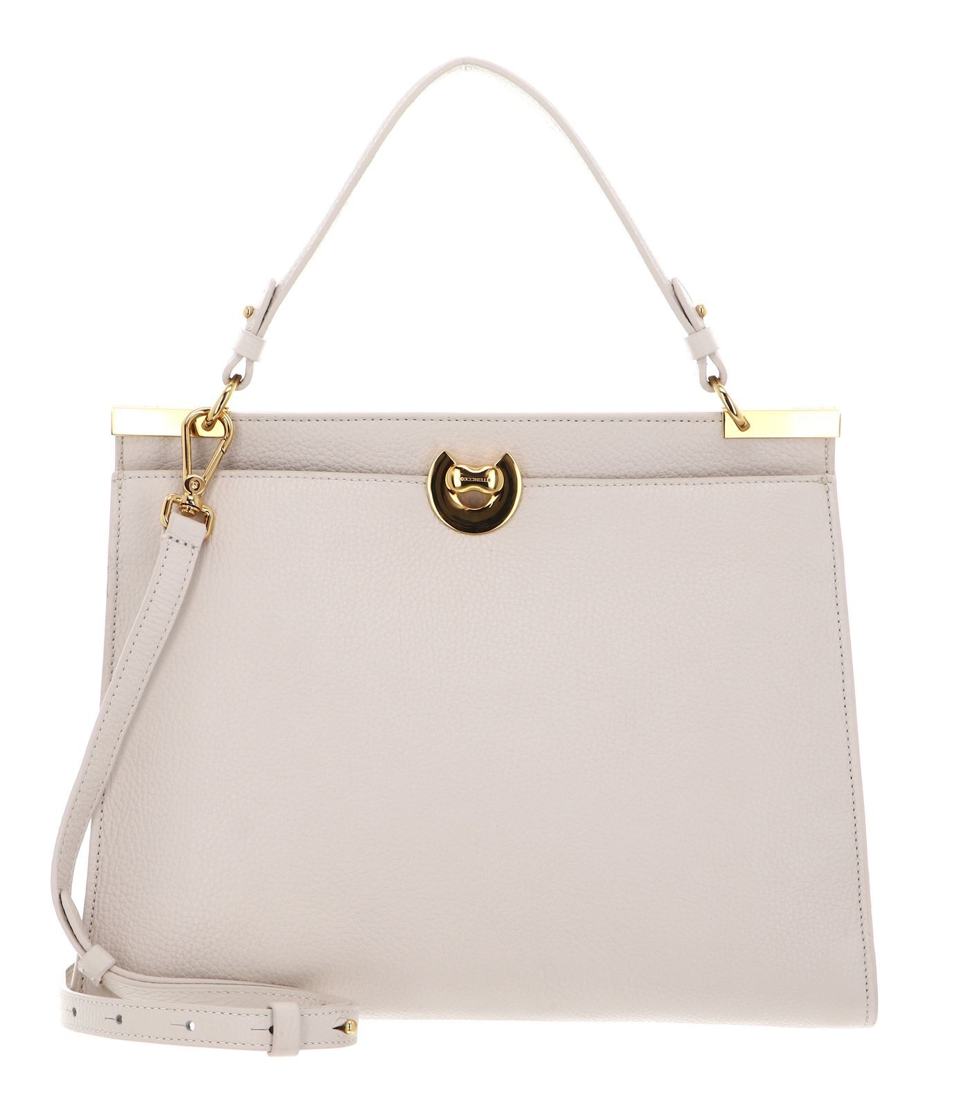 COCCINELLE shoulder bag Handbag Grained Leather Lambskin White