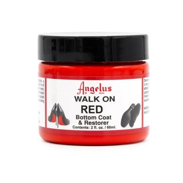 Angelus Walk On Red Restorer Paint Shoe Care Bottom Coat Repair Sole Restore 2oz