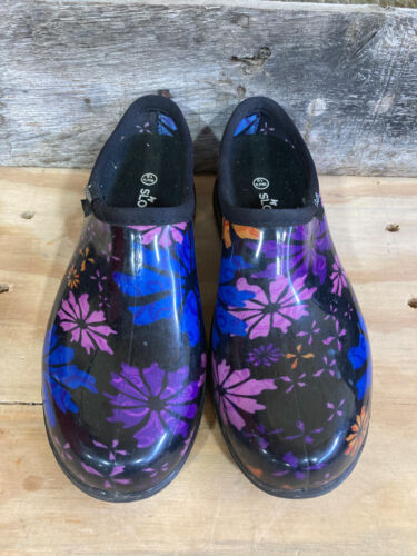 Sloggers Schuhe - Damen 10 - Blumenmuster - Gartenarbeit Outdoor - Slipper - Bild 1 von 7