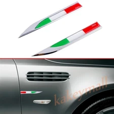 3D Metal Diomand Italy Italian Flag Car Trunk Rear Emblem Badge Decal Sticker