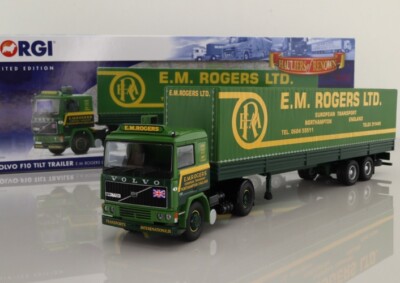 Corgi - Volvo F10 mit Zweiachs-Kippanhänger - E.M.Rogers - CC15504 - 1:50 - neuwertig