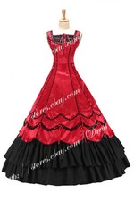 Civil War Gothic Southern Belle Ball Gown Red Dress Multicolor Green Blue