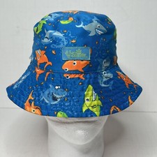 UV Skinz Orange Sharks Reversible Toddler Bucket Hat UPF 50