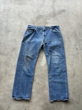 Vintage 80s Men  s Blue Levi Jeans 36x30 Button-fly