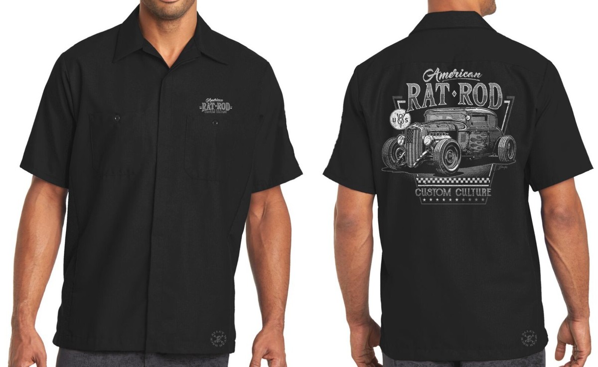 Hot Rod Camicia Maglietta Worker Auto Us-Car Kustom - Foto 4
