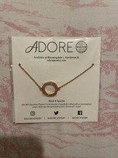 Bracelet cercle bio Adore Bijoux avec placage or rose et cristaux Swarovski