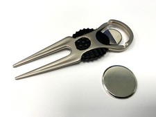 Golf Metal Pitch Fork with Ball Marker