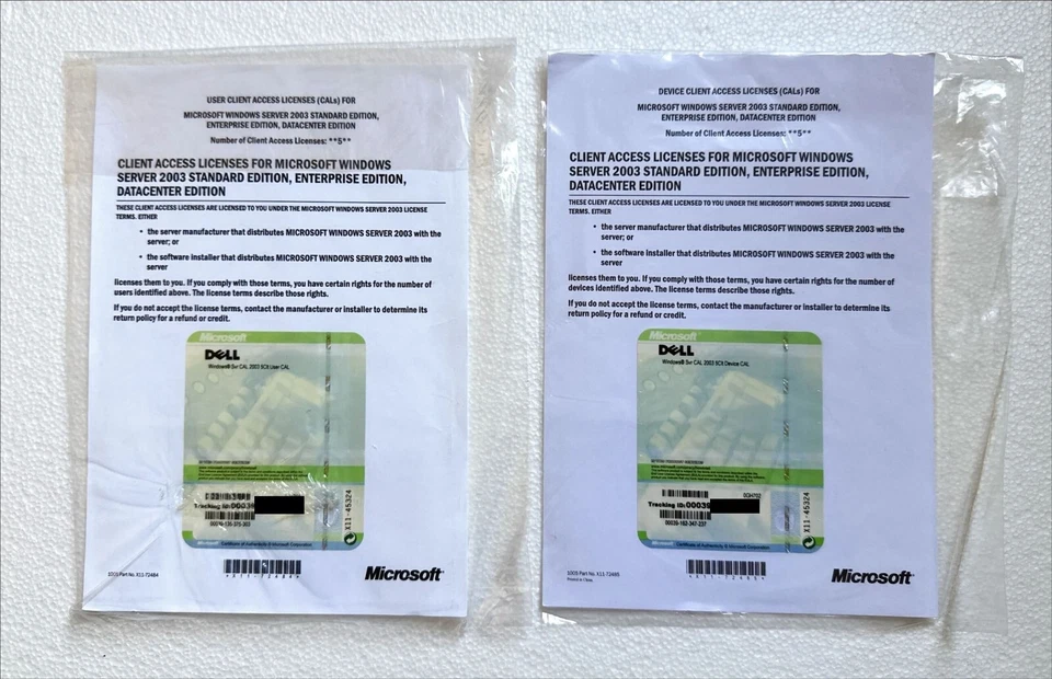 Microsoft Windows Server 2003 OEM 10-CAL for Dell Servers - NEW - Image 2 of 2